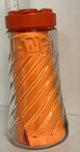 Tang! Clear Glass Pitcher 1L Orange Lid & Handle Swirl Pattern Vintage — photo 1