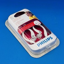Philips SHS3201 Sport Earhook Headphones Wired 3.5mm White - Brand New / Sealed