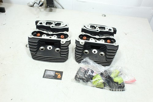 06-16 Harley Twin Cam OEM Cylinder Head Set Pair Black FOR PARTS NON ACR