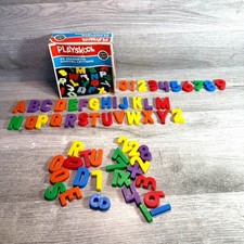 Vintage 1970 Playskool 36 Magnetic Capital Letters With Original Box