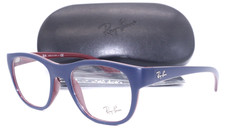 RAY-BAN RB 7191 8143 MATTE BLUE ON RED AUTHENTIC EYEGLASSES FRAMES 51-19 ITALY
