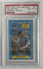 1970 ROLD GOLD PRETZELS BASEBALL GREATS #11 TRIS SPEAKER PSA 8 90348604