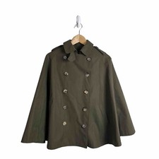 Holland & Holland London Cape M Army Green Jacket Coat Double Breast Women’s