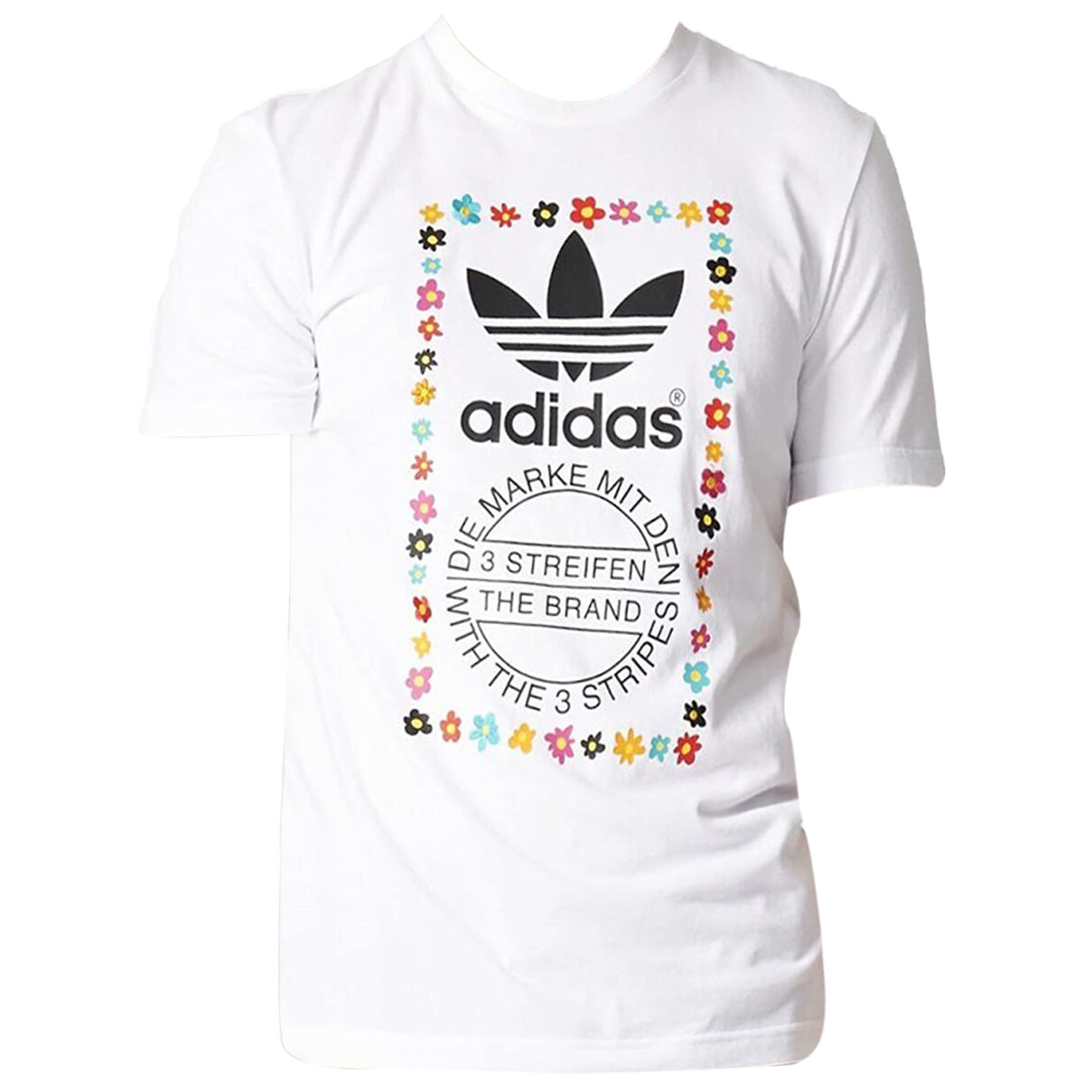 Brand Adidas Adidas Flower Logo T Shirt Women's T-shirt Adidas