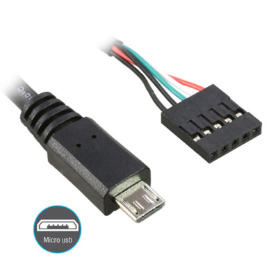 D54 50cm Kabel Adapter 5pin Header Buchse auf micro USB 5pin Stecker Motherboard