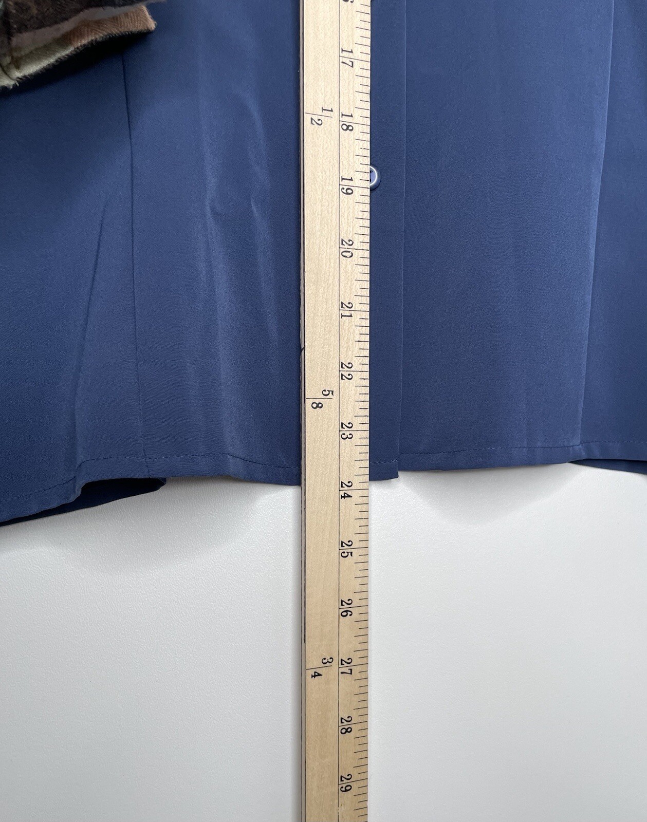 Vintage Pendleton Dark Blue Button Up Blouse High… - image 11