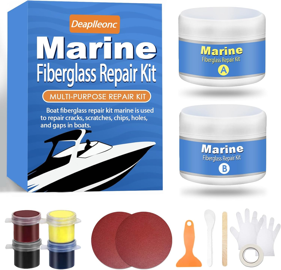 Marine Fiberglass Repair Kit for Boats, Boat Gel Coat Repair Kit