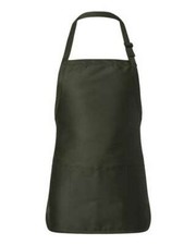 Q4250 - Q-Tees - Full-Length Apron with Pouch Pocket - Forest