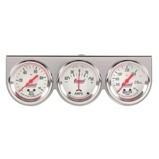 Summit Racing Gauge Kit Analog Console 2 5/8" Water Temperature Oil PSI Ammeter