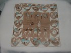 Vintage Artist Signed Pat Prichard Hanky Girls Women Excercising + Low Cal Foods