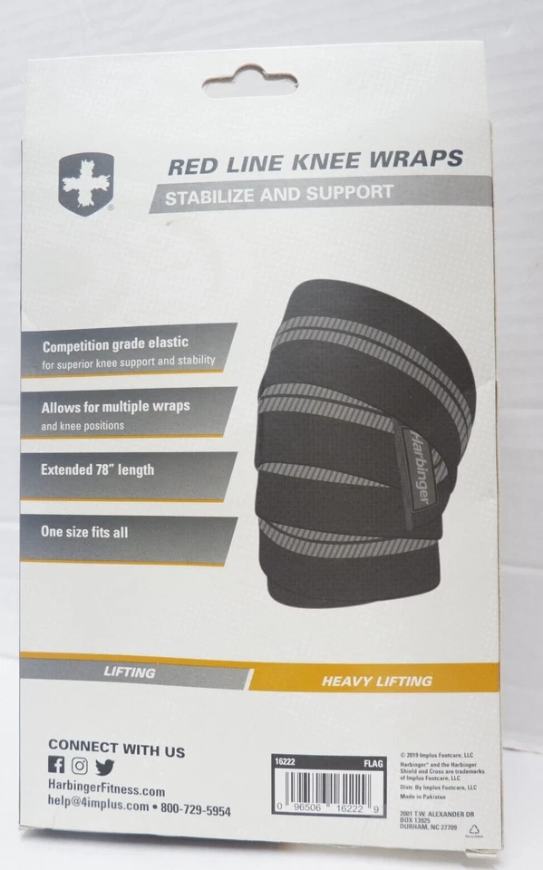 Harbinger Red Line Knee Wraps - Image 3 of 4