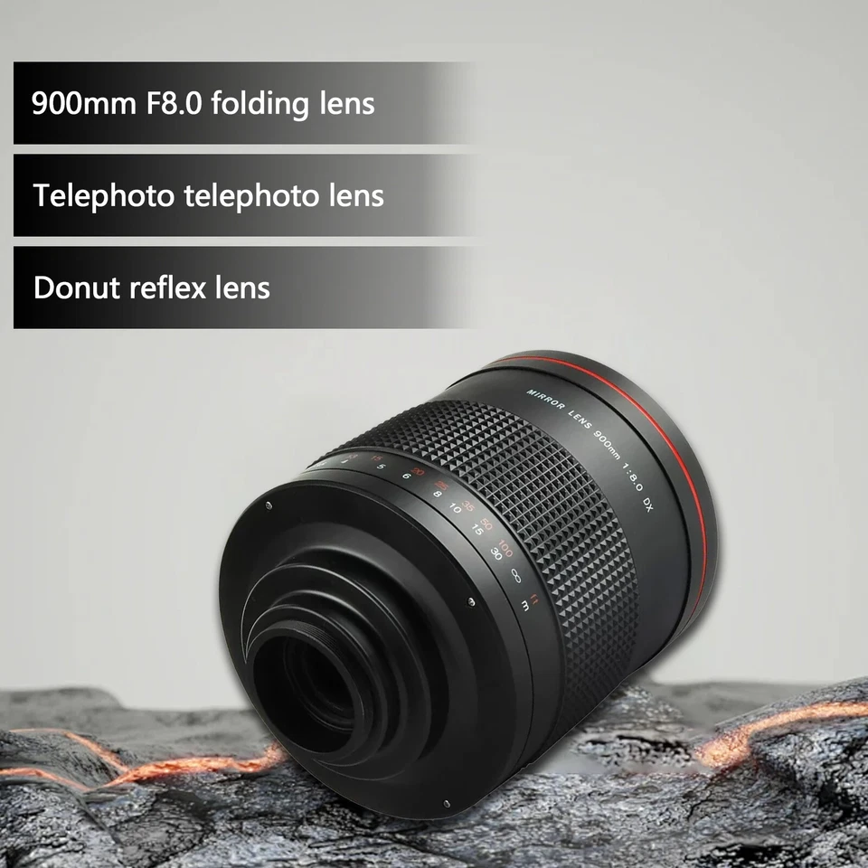 900mm F8.0 Mirror Telephoto Lens for Nikon Sony Canon Olympus M43 E-mount Camera - image 3 of 4