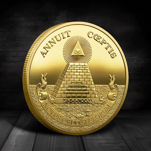 Masonic National Emblem Novus Ordo Seclorum Commemorative Coin Annuit Coeptis - Picture 5 of 11
