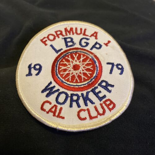 VTG 1979 LONG BEACH Grand Prix Formula 1 Worker Cal Club Sew On Patch - Picture 1 of 2