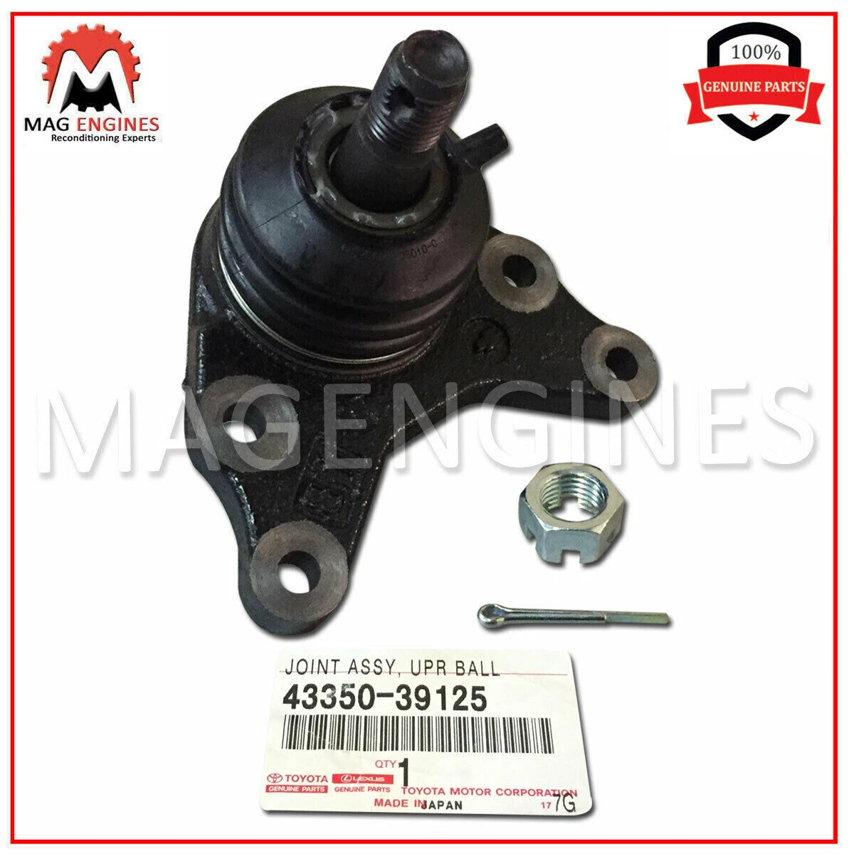 43350-39125 GENUINE OEM JOINT ASSY, FRONT UPPER BALL, RH/LH 