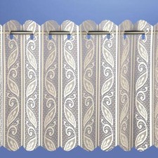 CORSICA LACE NET VOILE LOUVRE VERTICAL PLEATED WINDOW BLIND PANEL - CREAM