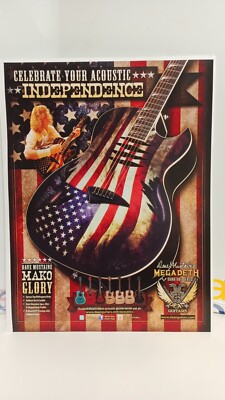 DEAN DAVE MUSTAINE GUITAR MAKO GLORY    . 11X8.5 - PRINT AD. 9