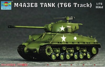 Trumpeter 07225 M4A3E8 Tank (T66 Track) in 1:72 Bausatz Neu + OVP