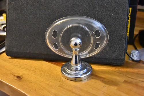 Bathroom Shower Metal Chrome & Clear Plastic Soap Dish Holder - Picture 2 of 5