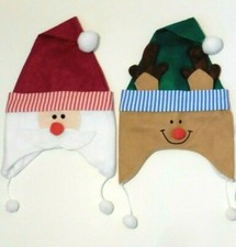 Cute Santa Reindeer Christmas Hat Xmas Party Photo Festive Gift Kids Toddler