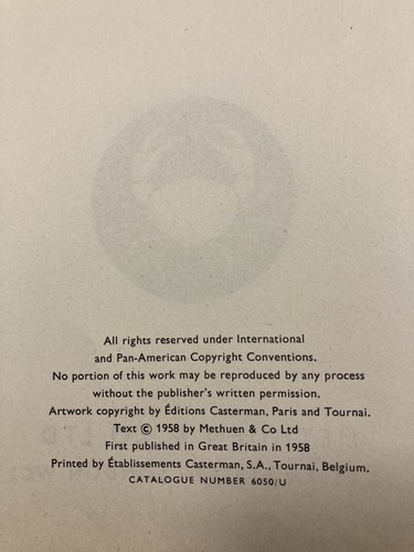 The Crab with the Golden Claws TinTin by Herge (Hardcover, 1958 First Edition) - Picture 7 of 12