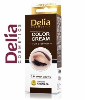 DELIA HENNA CREAM Dark Brown Eyebrow Professional Colour Tint Kit Set 15ml 