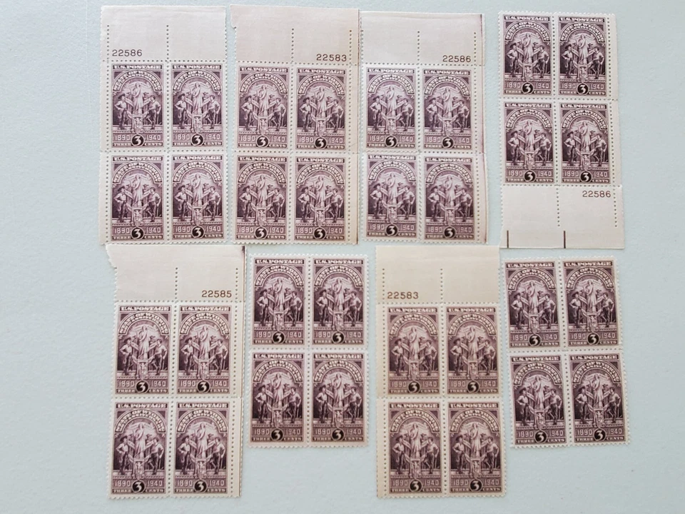 Scott 897 Wyoming Statehood 1940 3c US Plate Blocks 369 Total Stamps - Image 2 of 4