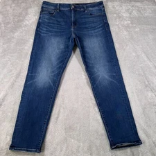 Express Jeans Men's 36 x32 (Fits 37x29) Blue Athletic Slim Stretch+ Denim