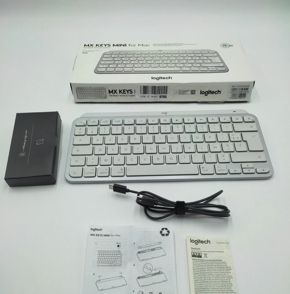 Logitech Teclado France MX Keys Mini Mac für Iphone Ipad Kabellos AZERTY France - Bild 2 von 4