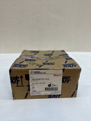 United Abrasives SAIT 59236 4-1/2" Fiber Discs - 36 Grit, Zirconium, 100-Pack Bulk