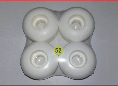 MARKENLOS Blank Skate Wheels / Skateboard Rollen 52mm (99a) - 4 Stück (1 Set) Made in USA