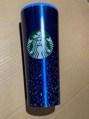 Metal Starbucks Tumbler Cold Cup 24oz No Straw - Blue | eBay