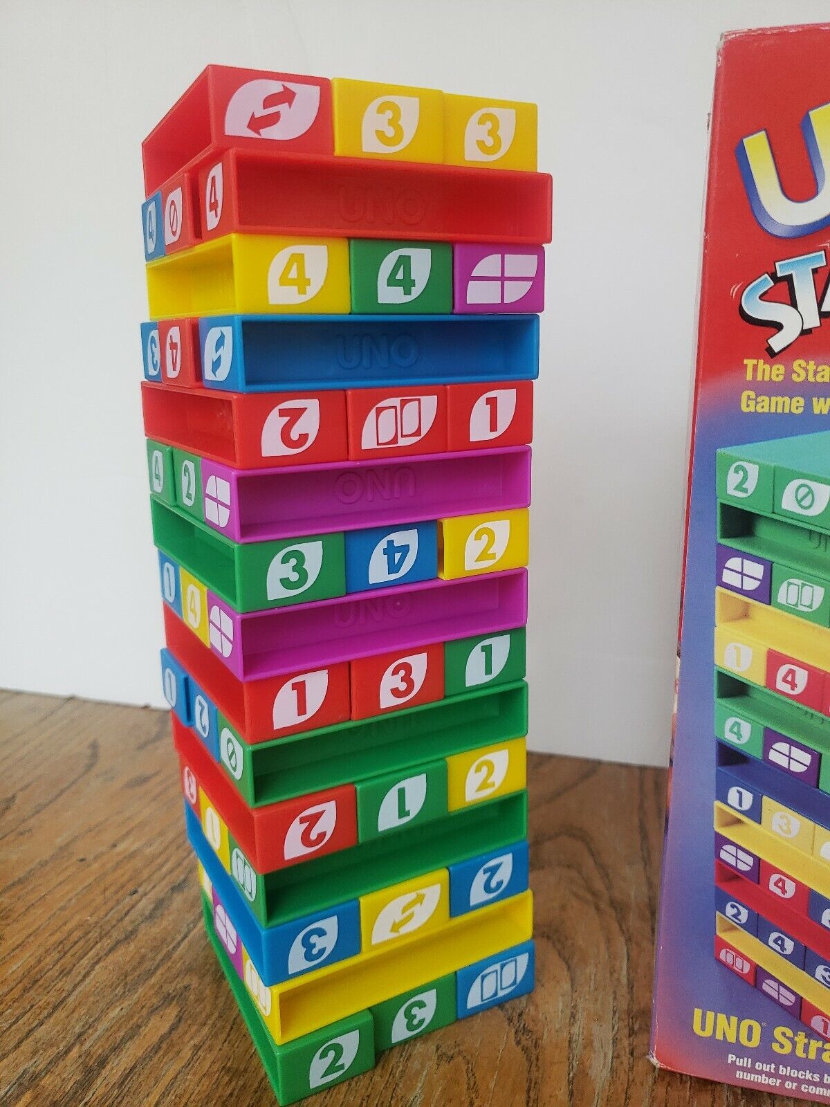 Uno Stacko Plastic Extra Replacement Parts Game Blocks by Mattel 81 pc USED