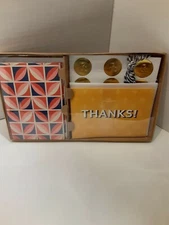 New Design Thank You Note Cards Set of 6 cards, 6 envelopes, 6 seals, & Twine