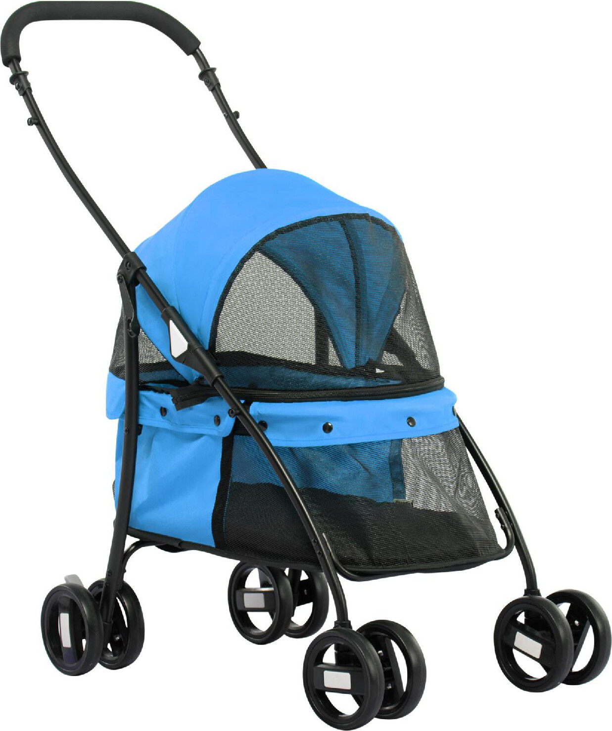 AllMyPets Passeggino Cani Travel Blu | Pieghevole con Ruote Girevoli
