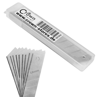 SBS Abbrechklingen 200 Stück – 18mm Breite, 0,5mm Stärke, Für Alle Cuttermesser
