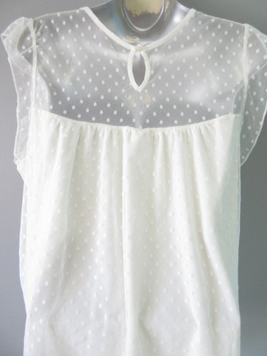 No Boundaries Blouse Women 19 Sleeveless Ivory Lace Tank Cottagecore Peasant Top - Picture 4 of 8