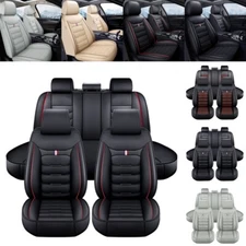 For Chevrolet Car Seat Cover Front Rear Protector Deluxe Leather 5-Seat Full Set