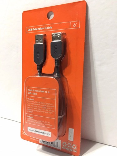 Onn. 6 Feet USB EXTENSION 1.8m Factory Sealed NIB Black Up To 480 MBPS Brand New - Picture 4 of 6