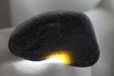 Black Sea Glass 58g RAREST OLDEST Pirate 1600s  le Sainte-Marie Madagascar mad4