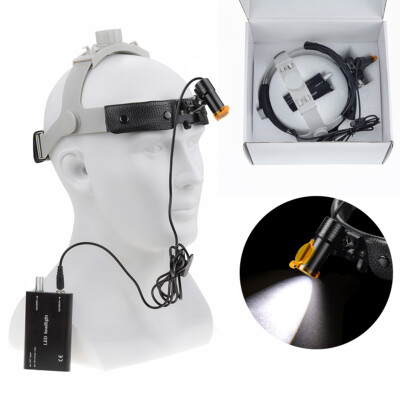 Dental Oral Medical 5W LED Headlight Lamp Leather Headband with Filter DY-007-H 