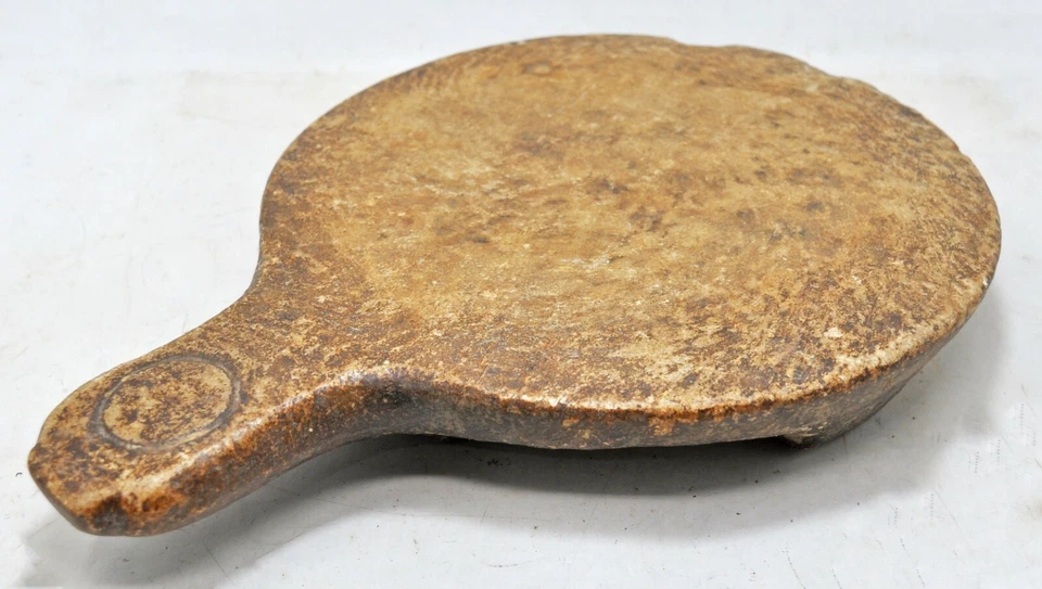 Placa enrollable de pan Chapati de mármol blanco antiqe original tallada a mano Foto 3 de 4