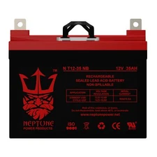 12V 35Ah Rechargeable AGM Deep Cycle Battery for RENOGY PV SOLAR PANEL- Neptune