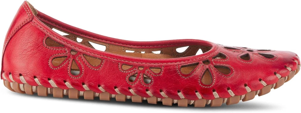 Spring Step Z5595* Red Leather Rayely Ballet Flat Shoes Size EU 39 US 8.5 M - Image 3 of 4
