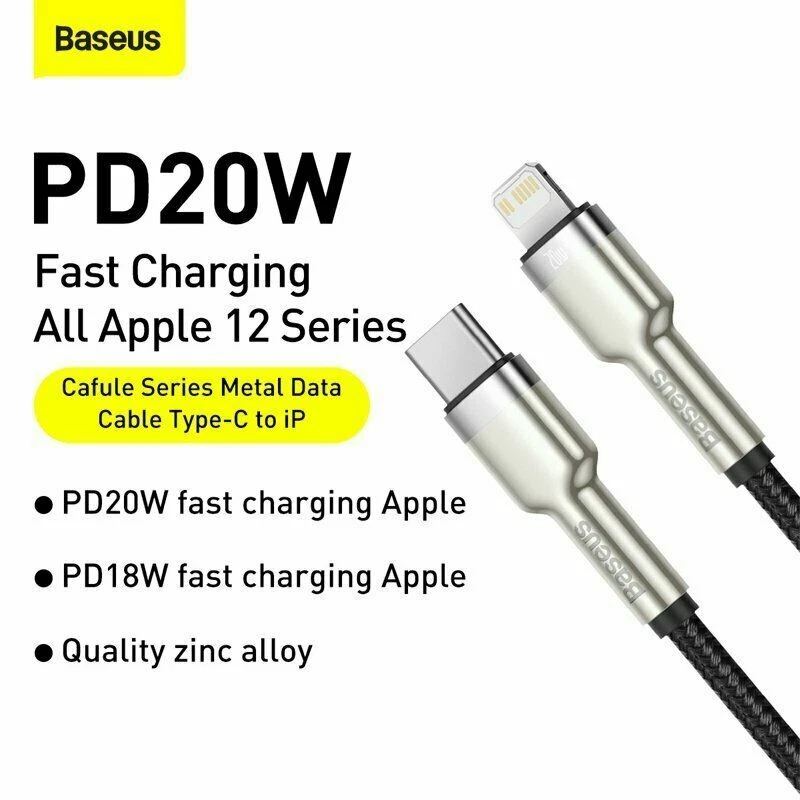 Baseus PD 20W Charger Cable Type-C to iP Cable for iPhone14 13 12 11 Pro Max - Image 3 of 4