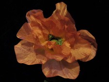 Vtg Millinery Flower 5" Poppy Mauve Pink Trim for Hat Wedding  Hair Drama K59