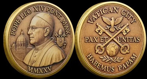 USA MEDAL FIRST AMERICAN POPE 2025 (MMXXV) LEO XIV COMMEMORATIVE MEDAL CATHOLIC