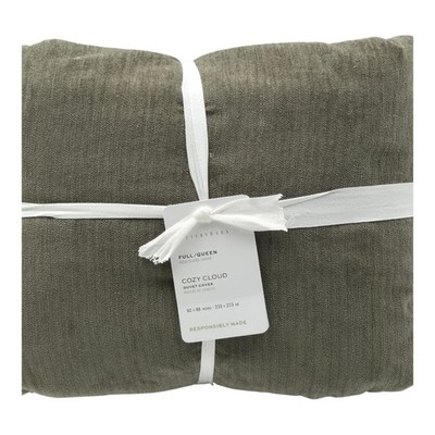 Pottery Barn Cozy Cloud Full Queen Duvet Cover Loden New