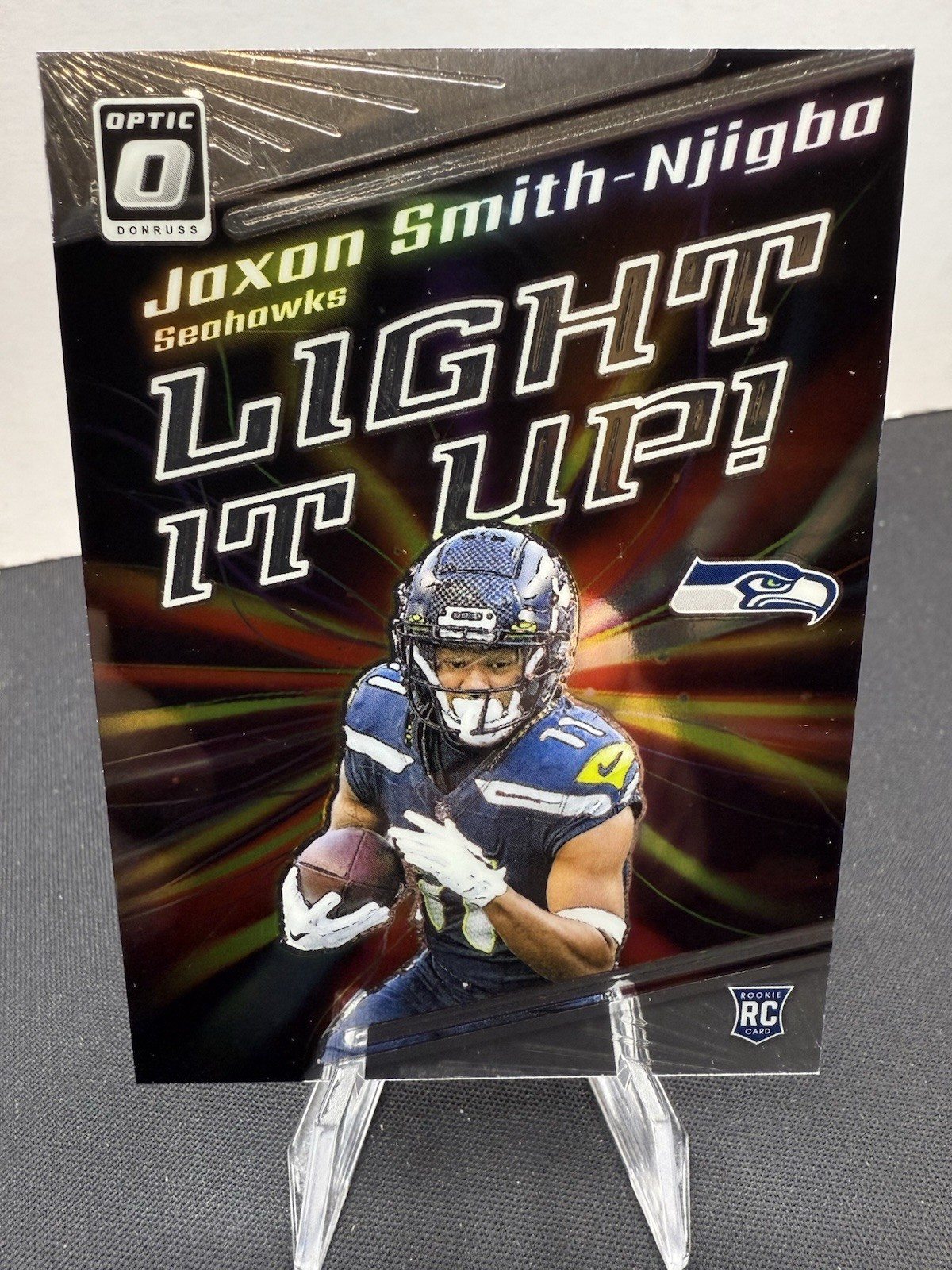 💥2023 Panini Donruss Optic Light It Up #LU-JSN Jaxon Smith-Njigba RC Seahawks