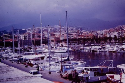 APRIL 1982 Sanremo port Italy Kodachrome  Slide BU-B